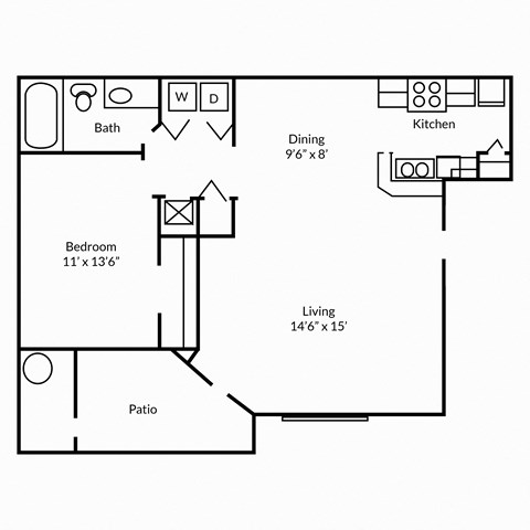 A1 2D Floorplan at Reflections in
